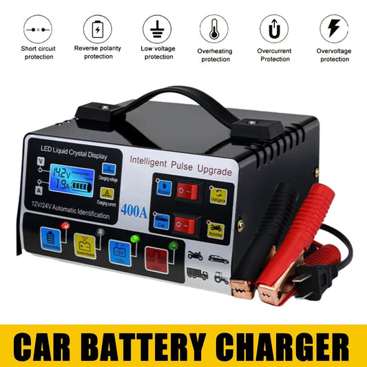 400W Heavy Duty Smart Car Battery Charger Automatic Pulse Repair Trickle UK
